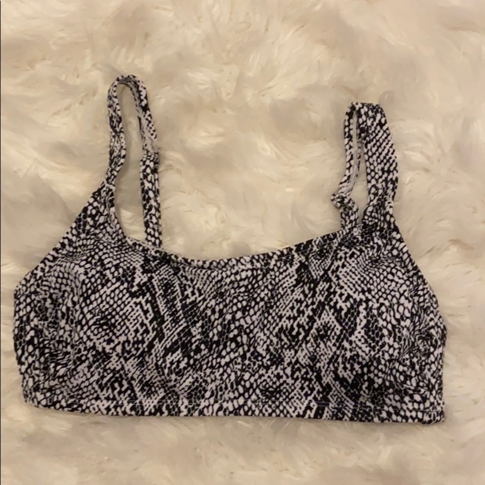 Snakeskin bikini top! (New/never worn)